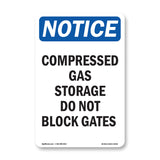 Compressed Gas Storage Do Not Block Gates