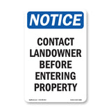 Contact Landowner Before Entering Property