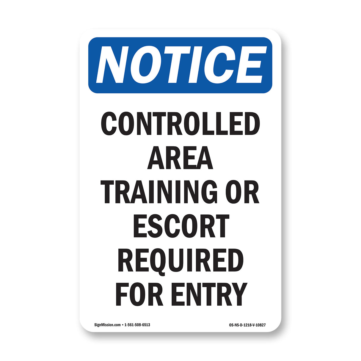 Controlled Area Training Or Escort Required