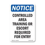 Controlled Area Training Or Escort Required
