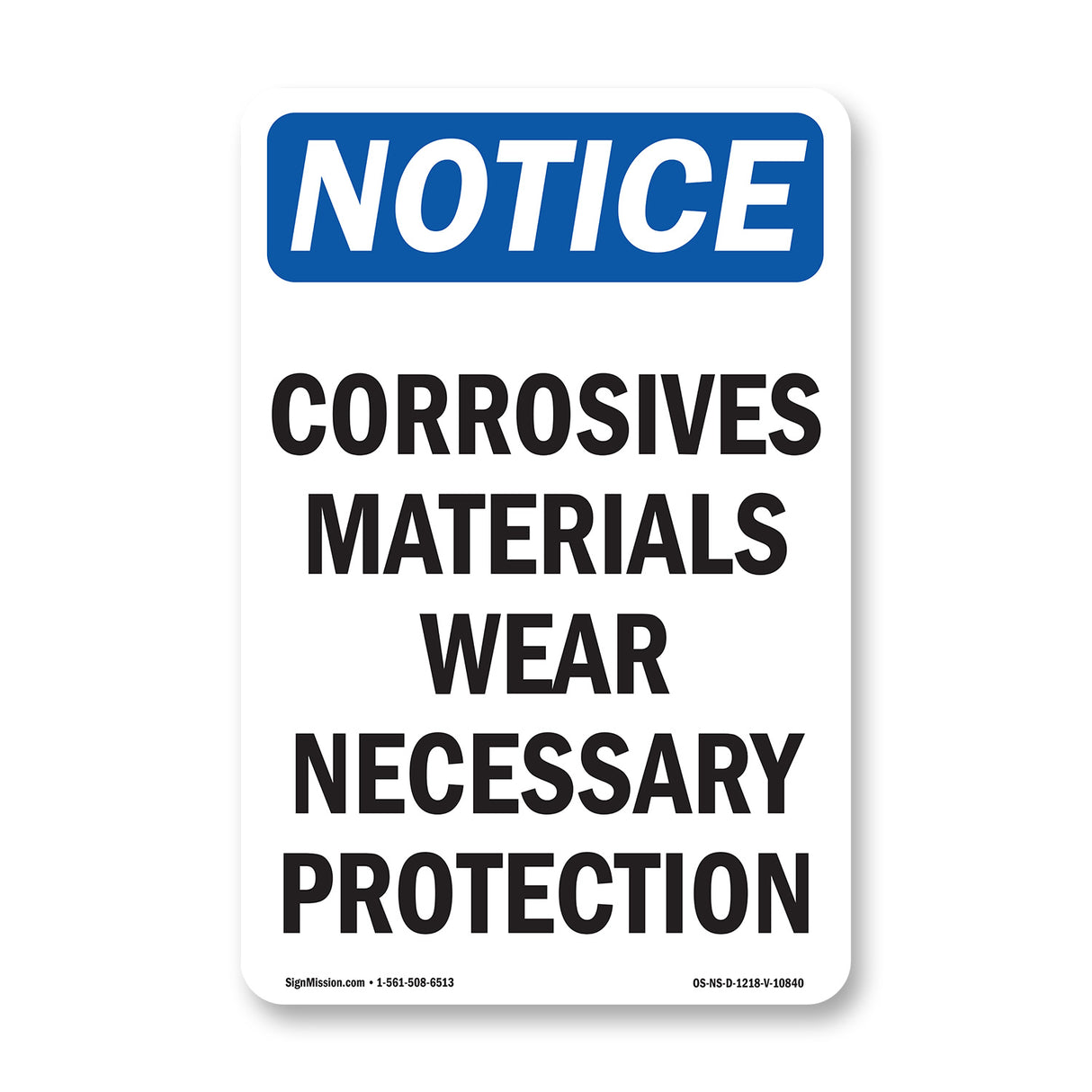 Corrosives Materials Wear Necessary Protection