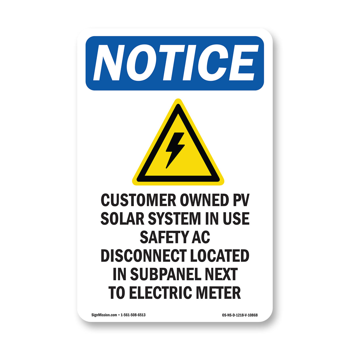 Customer Owned PV