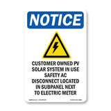 Customer Owned PV