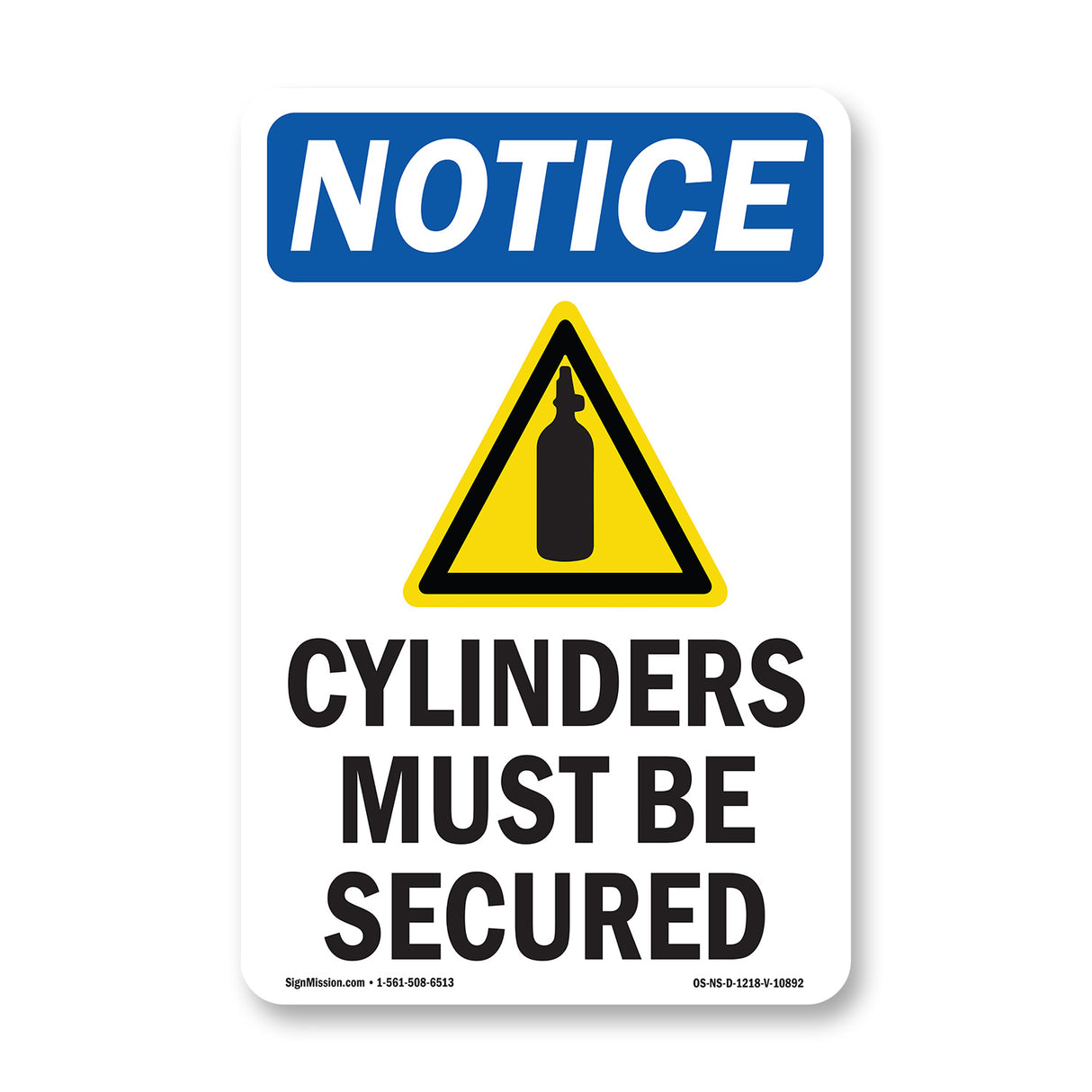 Cylinders Must Be Secured