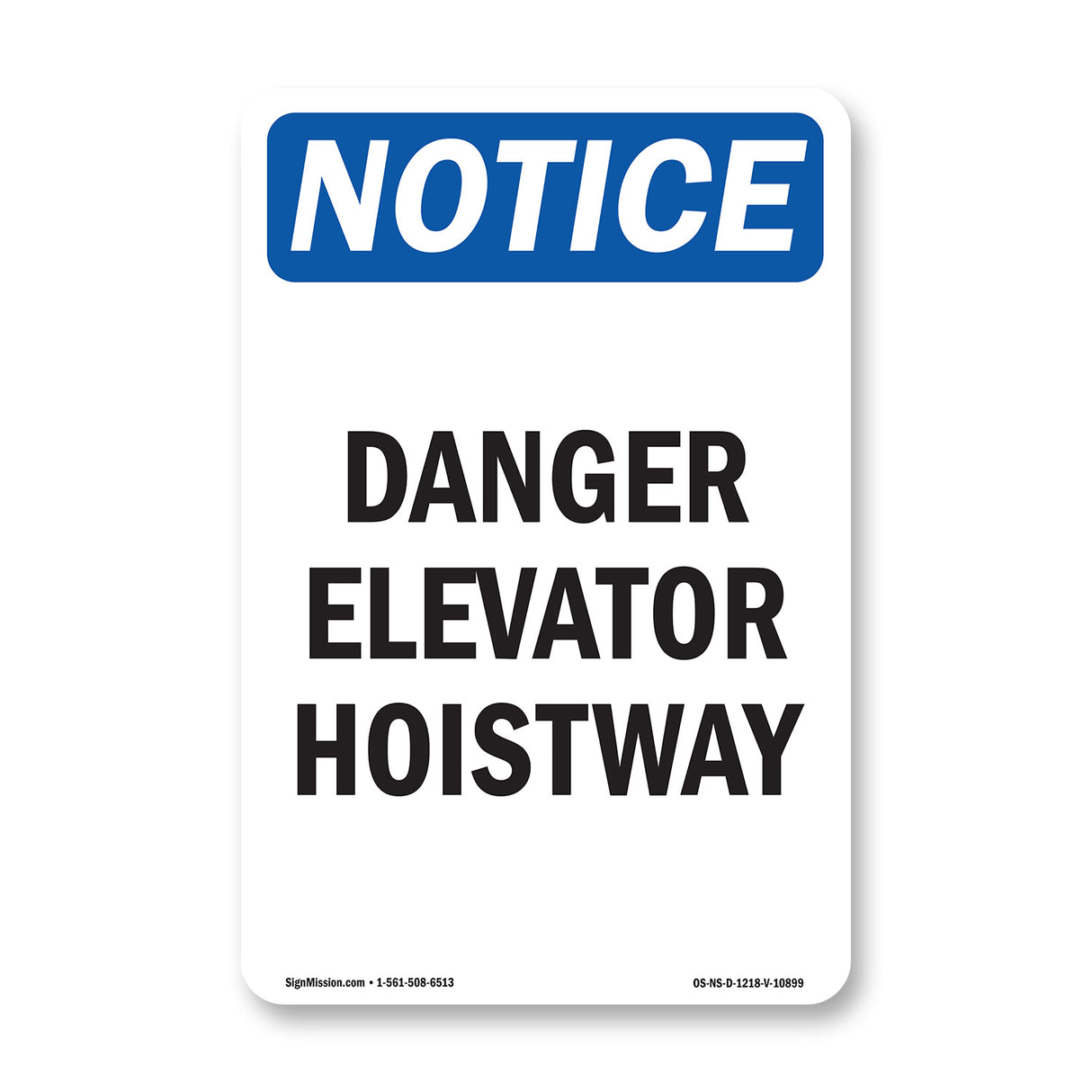 Danger Elevator Hoistway