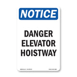 Danger Elevator Hoistway