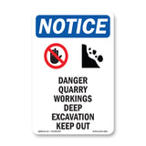 Danger Quarry Workings Deep