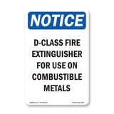 D-Class Fire Extinguisher For Sign
