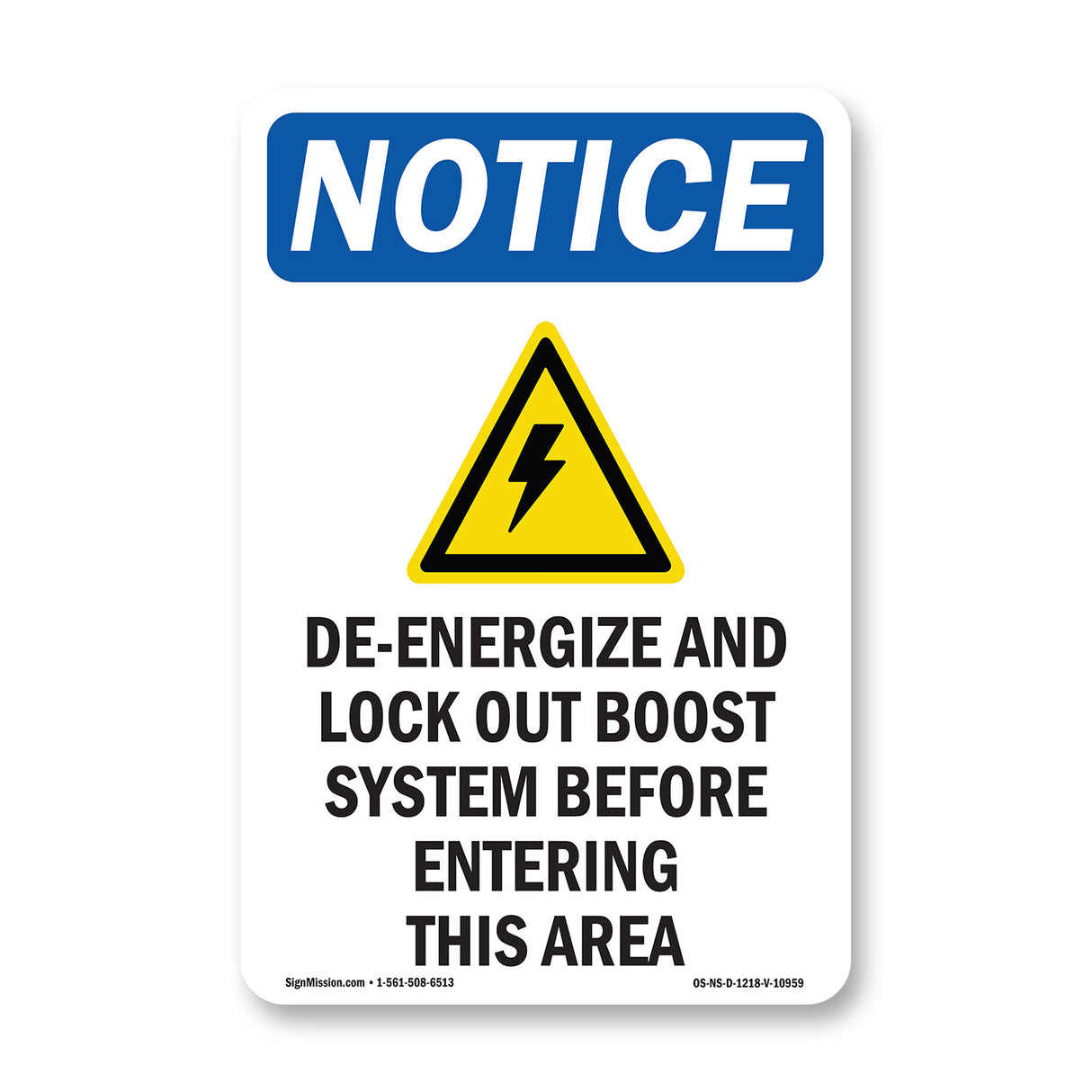 De-Energized And Lock Out Boost