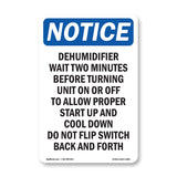 Dehumidifier Wait Two Minutes Before Turning