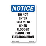 Do Not Enter Basement When Flooded Danger