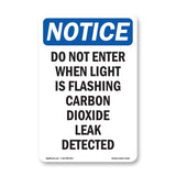 Do Not Enter When Light Is Flashing Carbon Sign