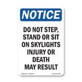Do Not Step, Stand Or Sit On Skylights Injury