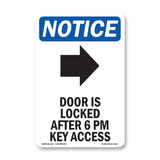 Door Is Locked After 6 Pm Key