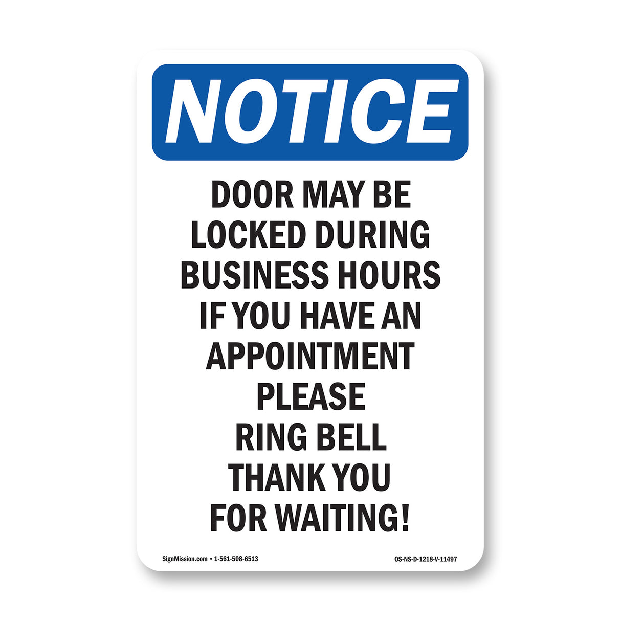 Door May Be Locked During Business Hours