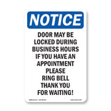 Door May Be Locked During Business Hours