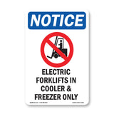 Electric Forklifts In Cooler