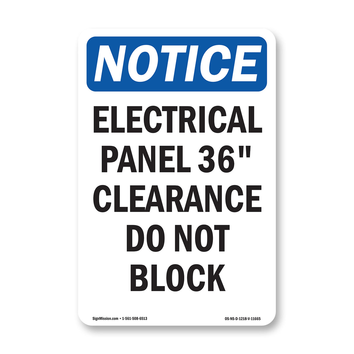 Electrical Panel 36 Clearance Do Not Block