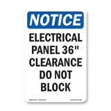 Electrical Panel 36 Clearance Do Not Block