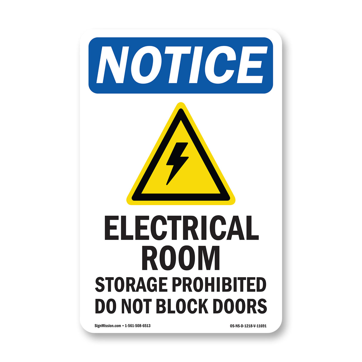 Electrical Room Storage Prohibited