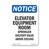Elevator Equipment Room Sprinkler Shutoff