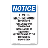 Elevator Machine Room Authorized Personnel