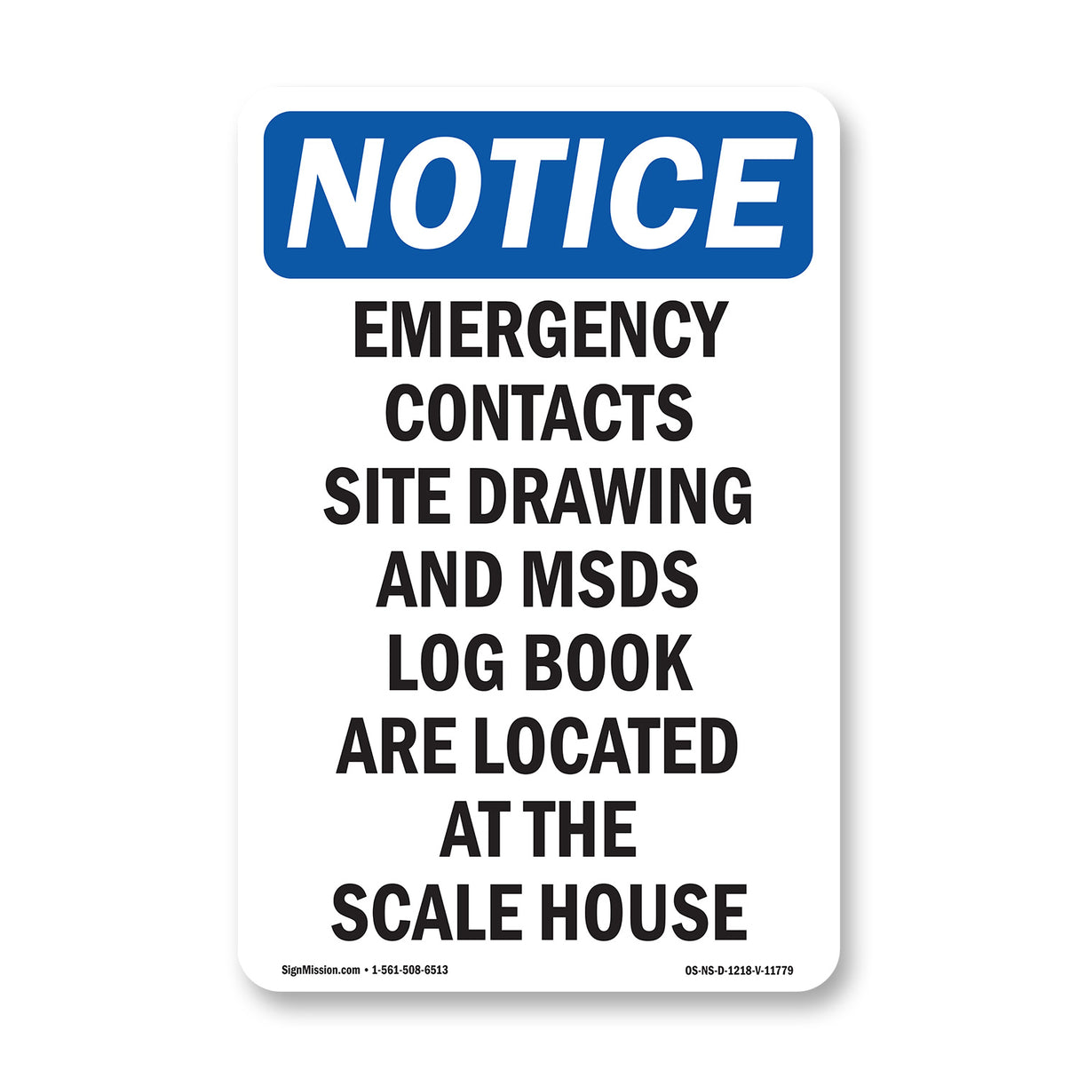 Emergency Contacts Site Drawing And MSDS