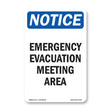 Emergency Evacuation Meeting Area Sign
