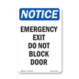 Emergency Exit Do Not Block Door