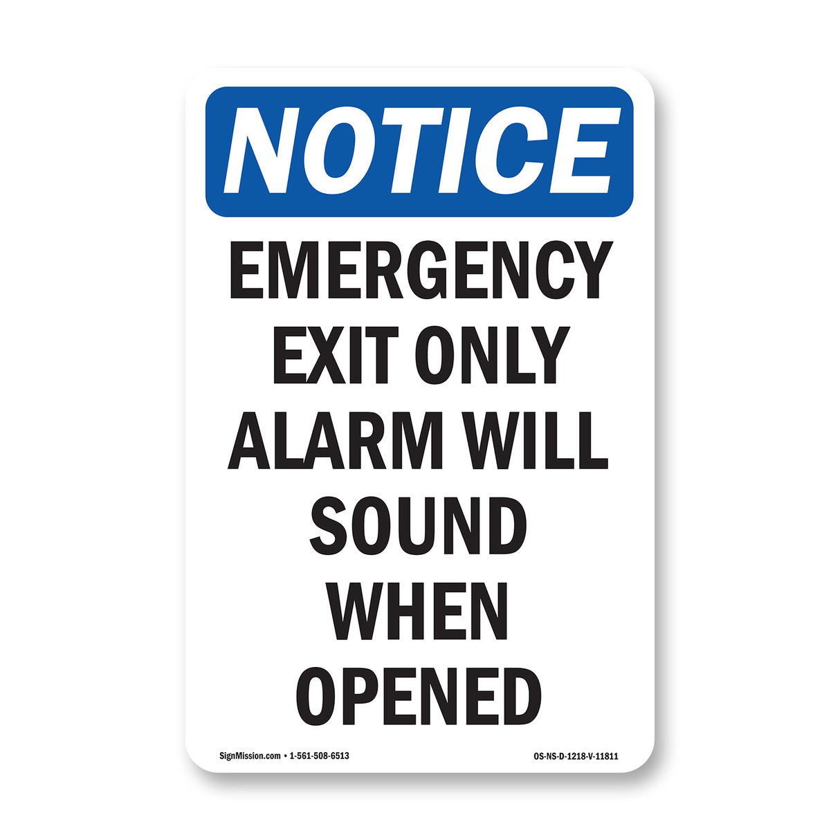 Emergency Exit Only Alarm Will Sound When Opened