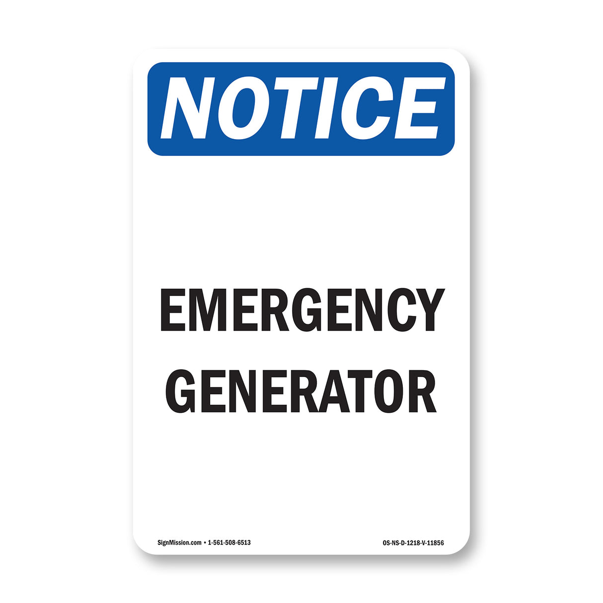 Emergency Generator Sign