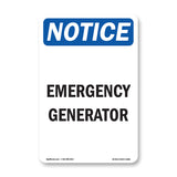 Emergency Generator Sign