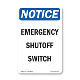 Emergency Shutoff Switch Sign