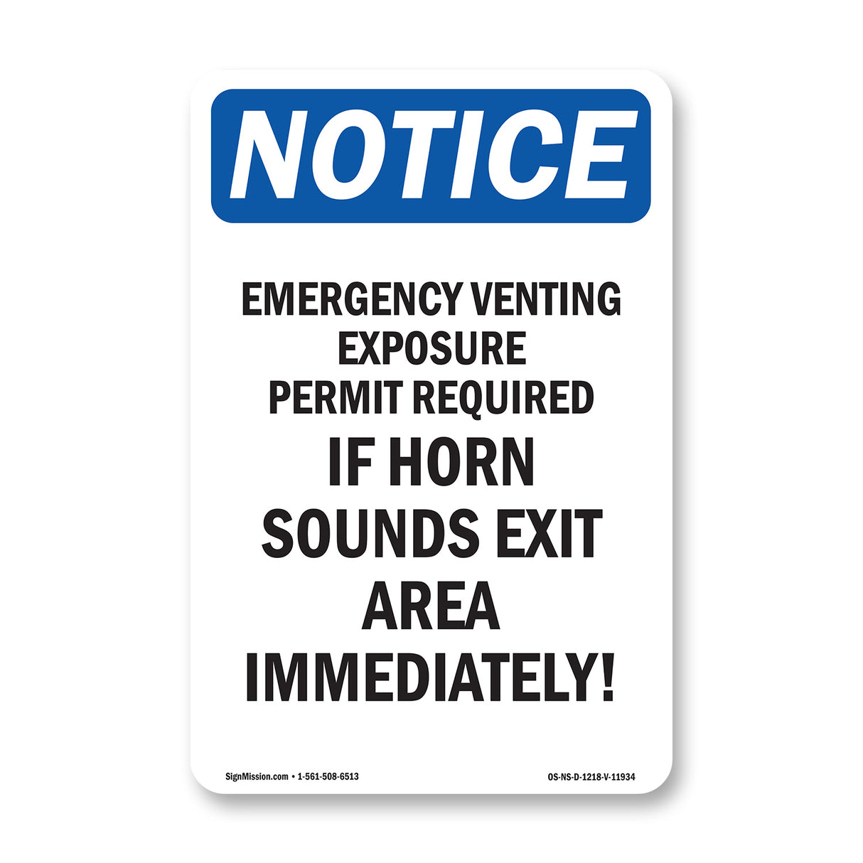 Emergency Venting Exposure Permit Required