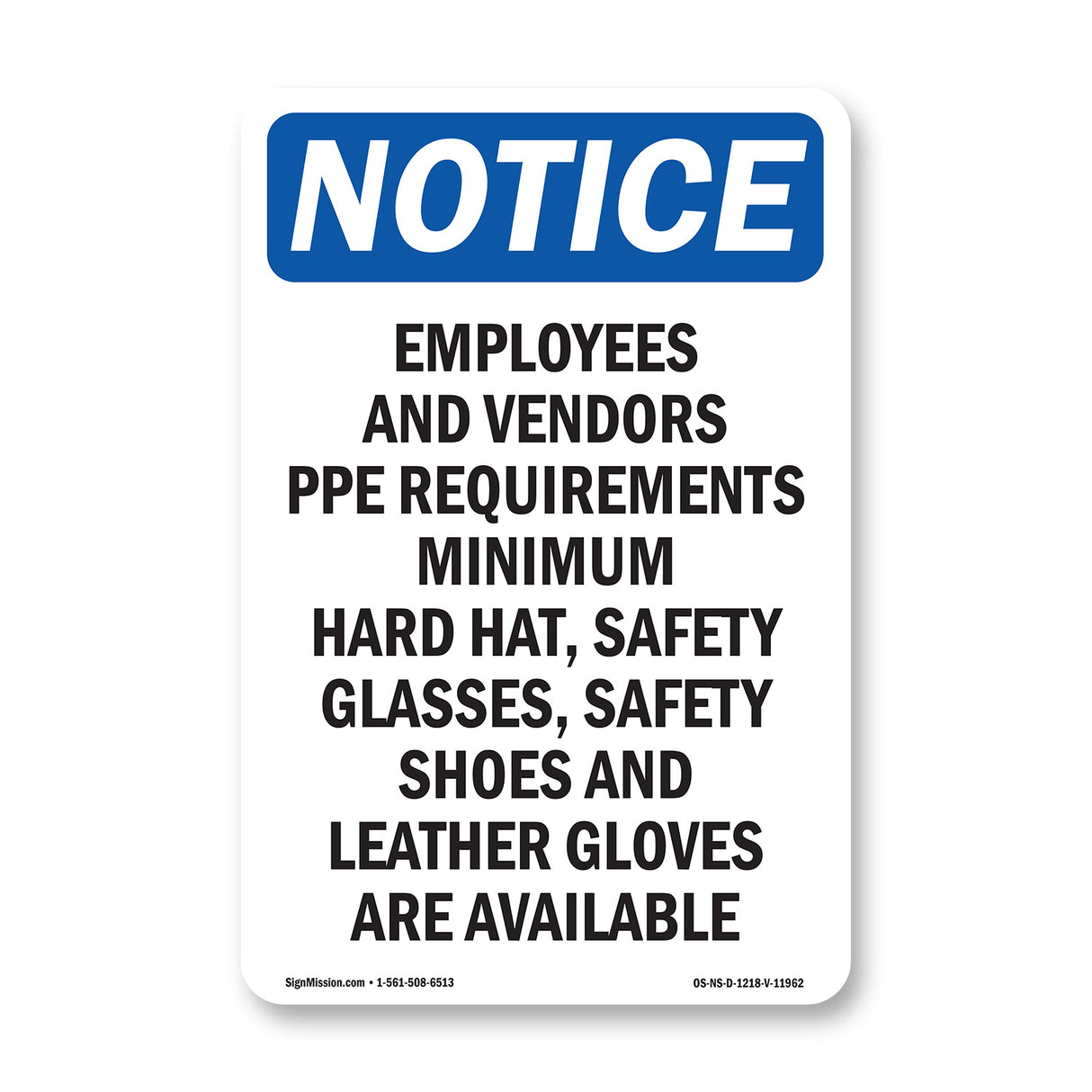 Employees And Vendors PPE Requirements Minimum