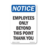Employees Only Beyond This Point Thank You