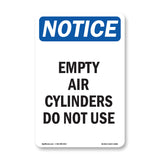 Empty Air Cylinders Do Not Use