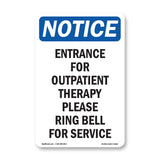 Entrance For Outpatient Therapy Please Ring
