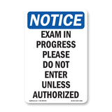 Exam In Progress Please Do Not Enter Unless