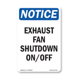 Exhaust Fan Shutdown On Off