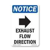 Exhaust Flow Direction [Right Arrow]