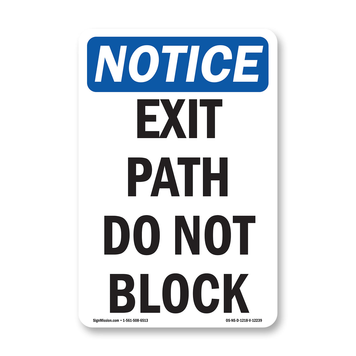 Exit Path Do Not Block