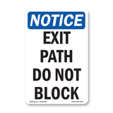 Exit Path Do Not Block