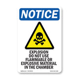 Explosion Do Not Use Flammable
