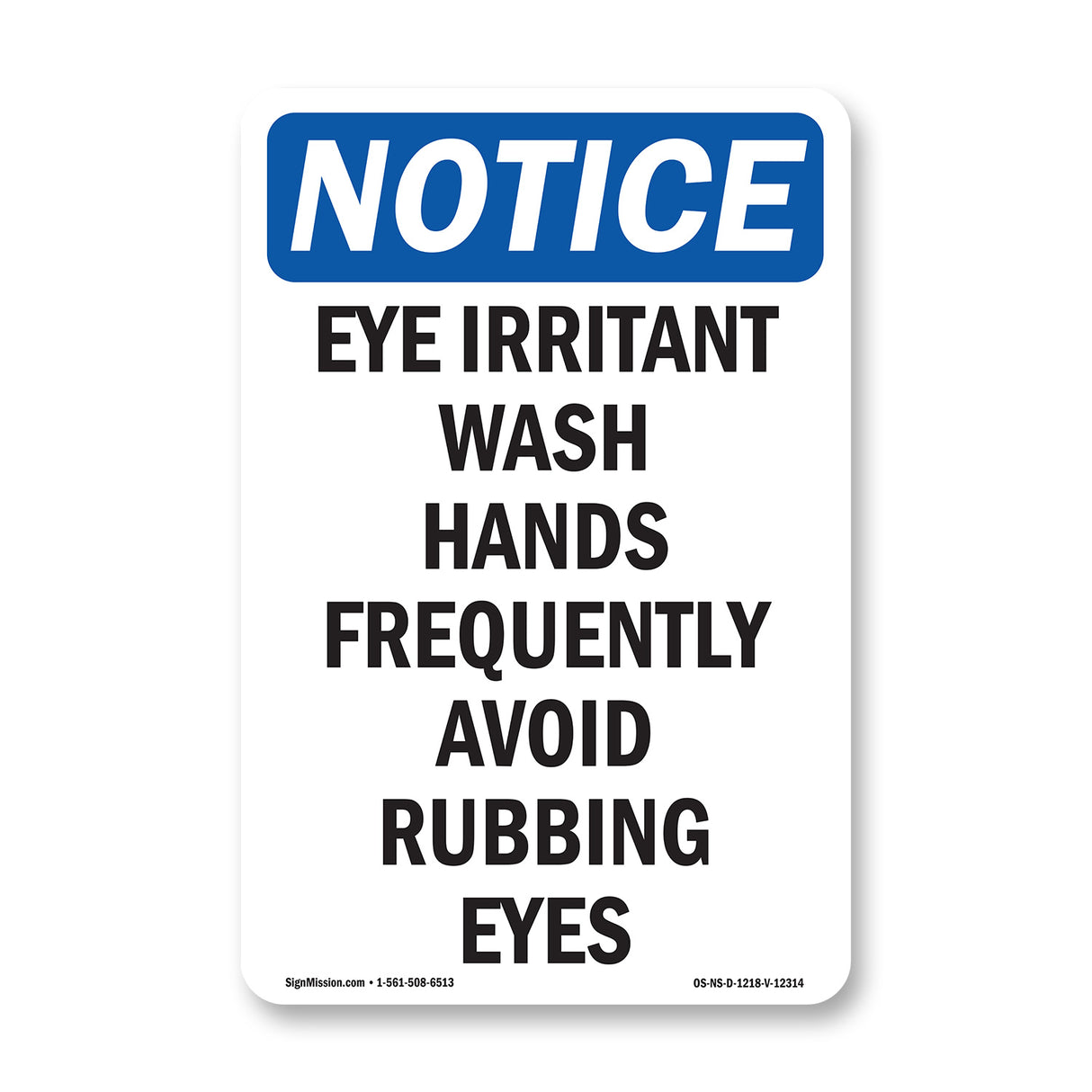 Eye Irritant Wash Hands Frequently Avoid