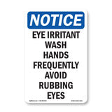 Eye Irritant Wash Hands Frequently Avoid