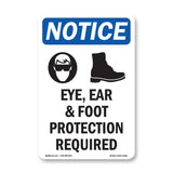 Eye, Ear & Foot Protection Required