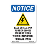 Face Shield And Rubber Gloves