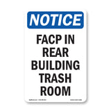 FACP In Rear Building Trash Room