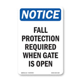 Fall Protection Required When Gate Is Open